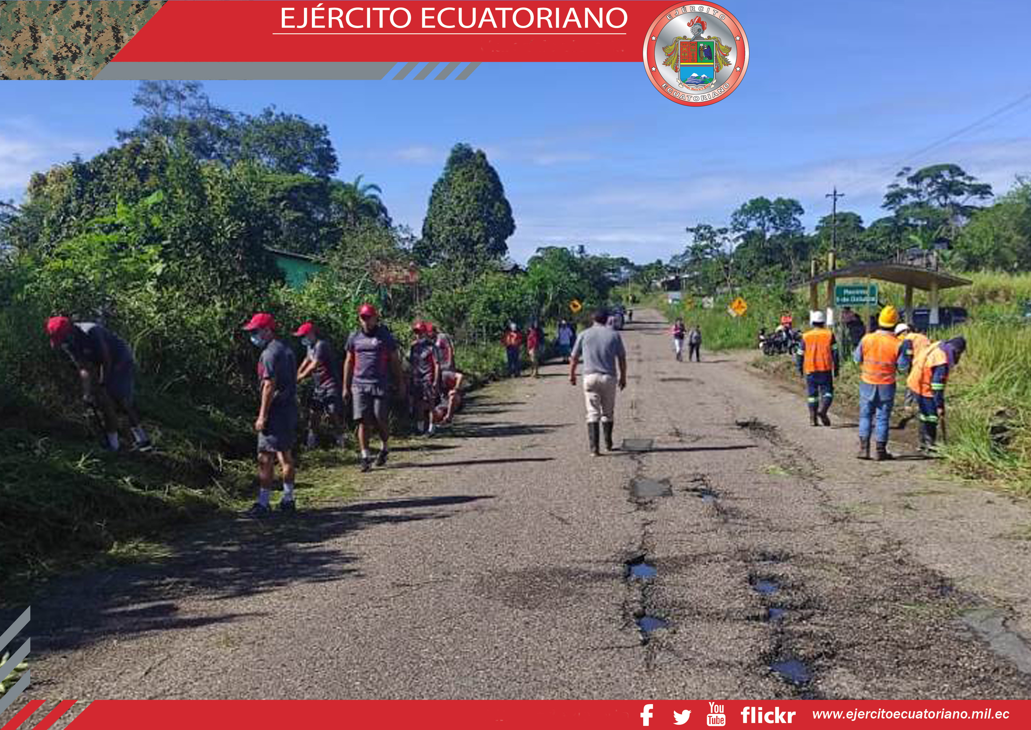 Militares del Batallón Putumayo participan en minga comunitaria