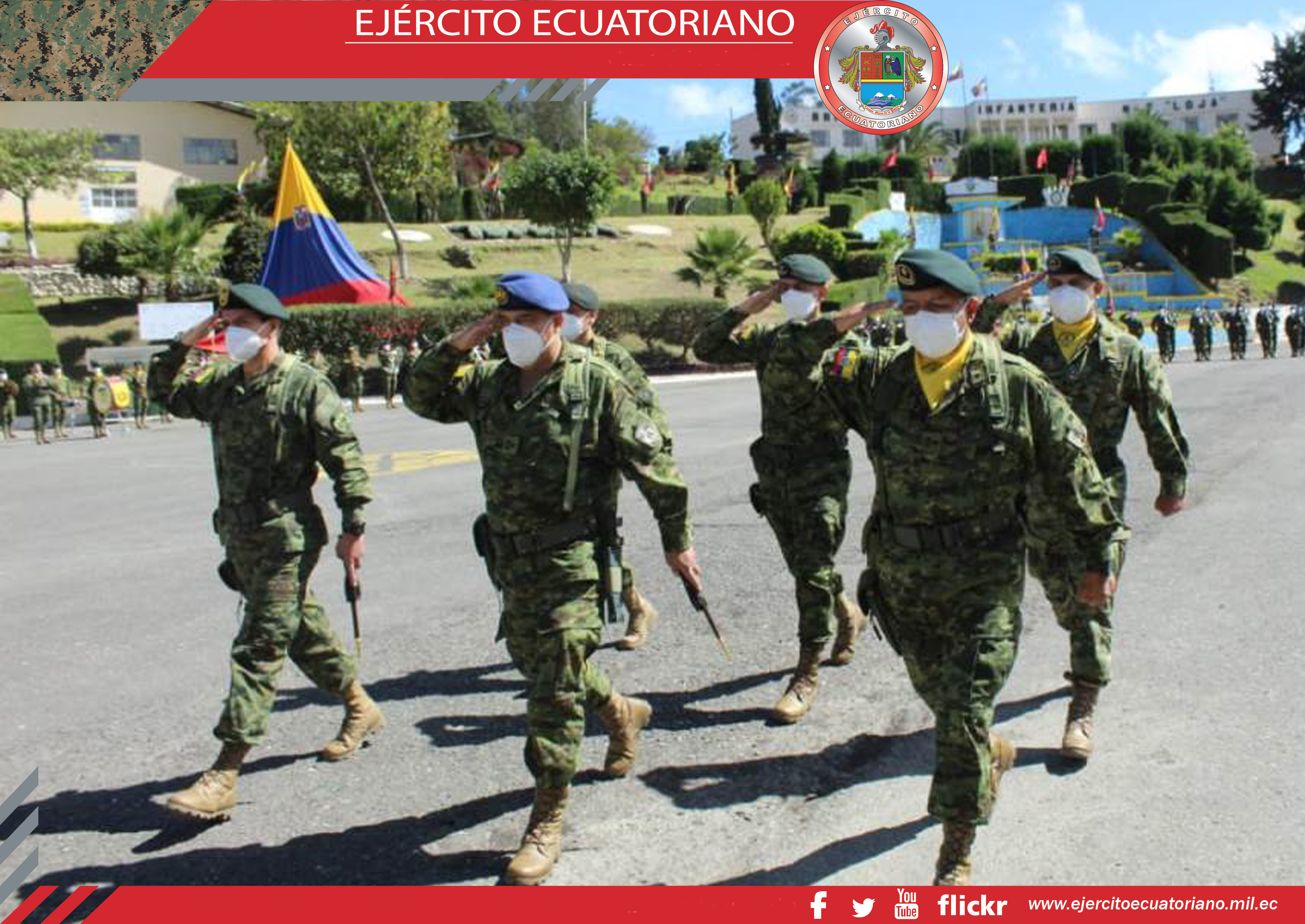 Brigada Loja recibió visita de los comandantes entrante y saliente de la Tercera División de Ejército Tarqui