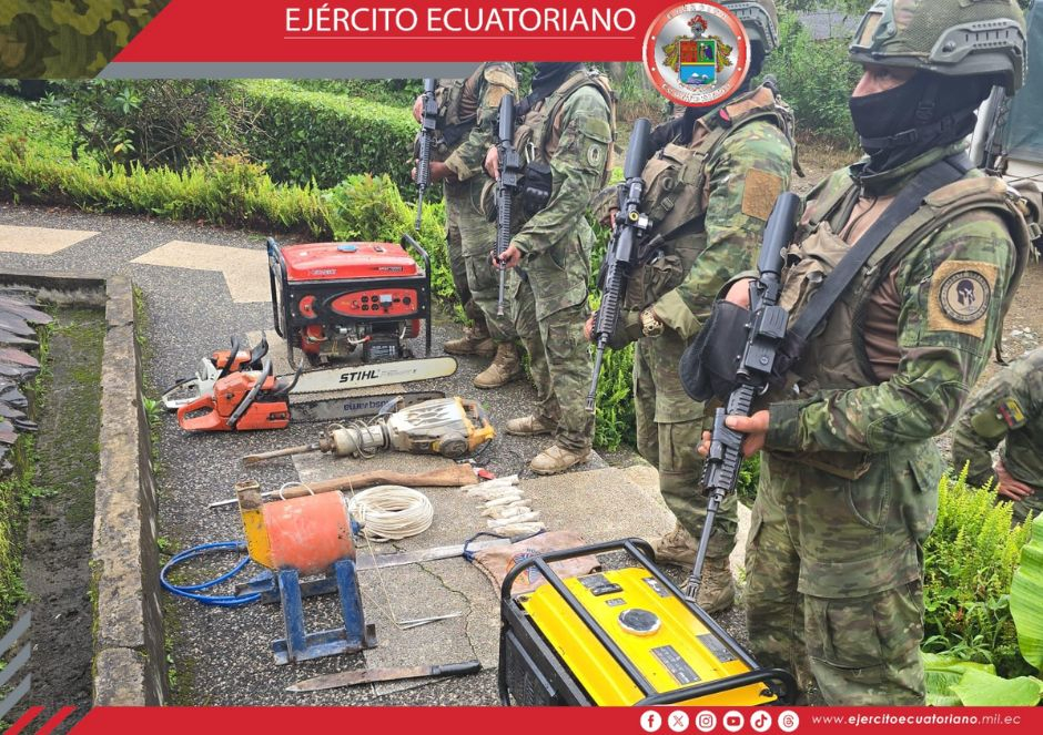 Militares decomisan material explosivo utilizados en minería ilegal