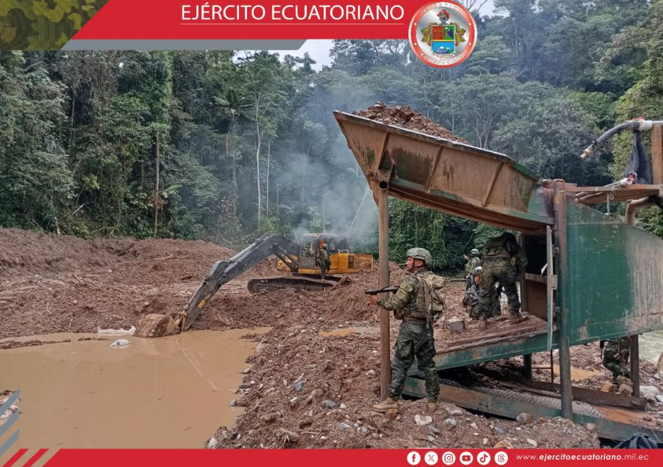 Operaciones militares contra la minería ilegal en Morona Santiago