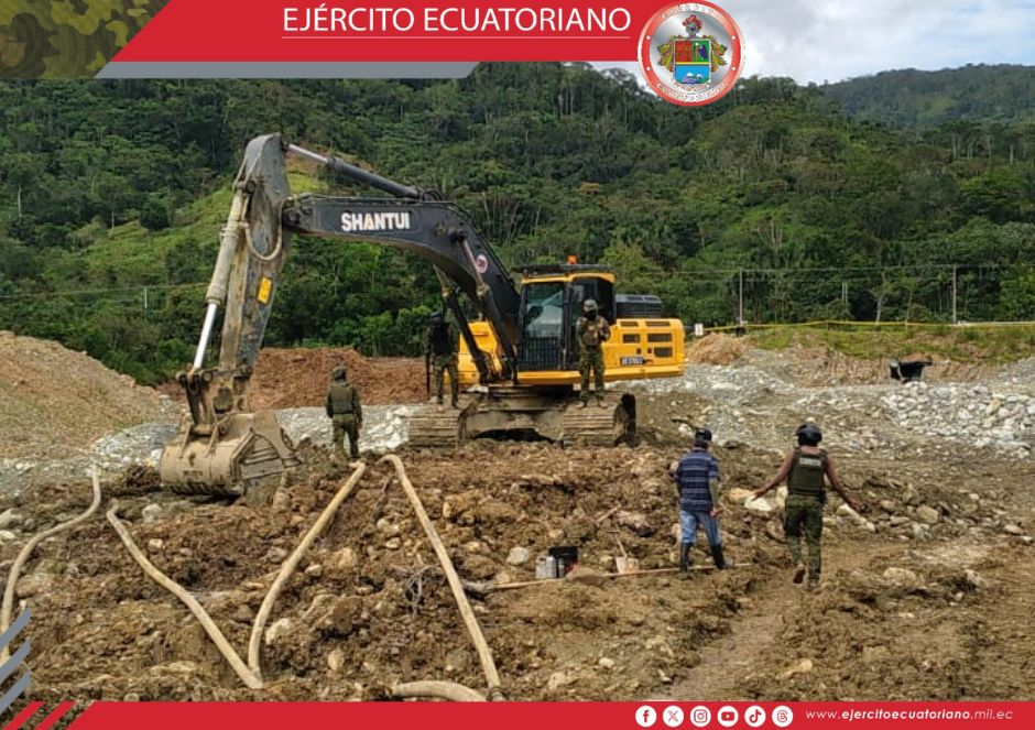 Nuevo golpe a la minería ilegal en el Pangui