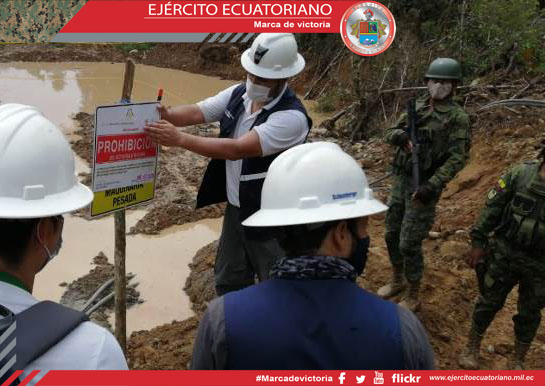 En la provincia de Napo se realizan operaciones de control de minería ilegal