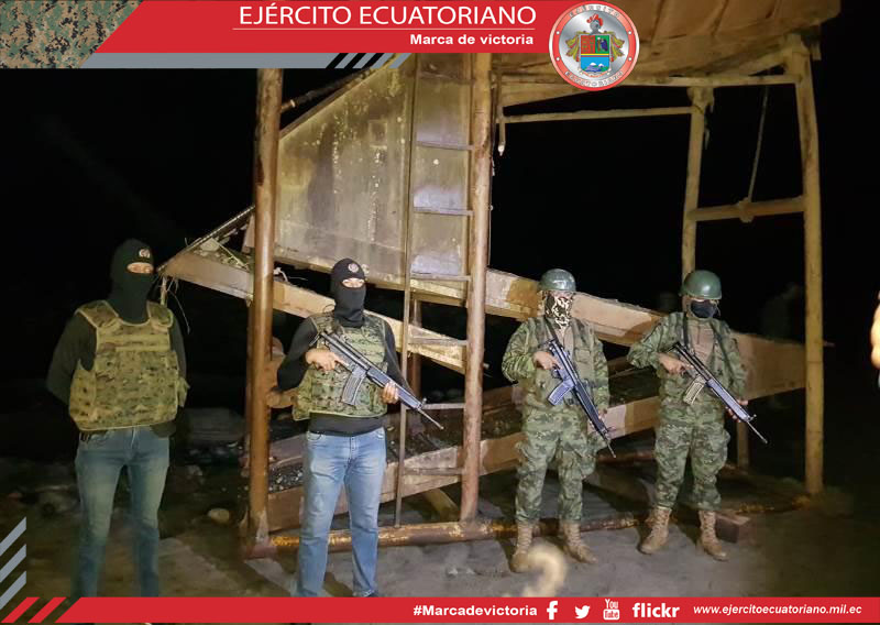 Se localiza campamento que presumiblemente ejecutaba minería ilegal en Sucumbíos