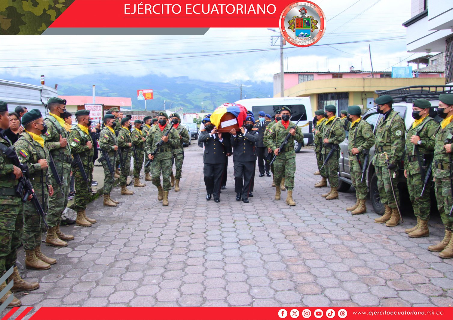Honras fúnebres para el personal militar fallecido en Pastaza
