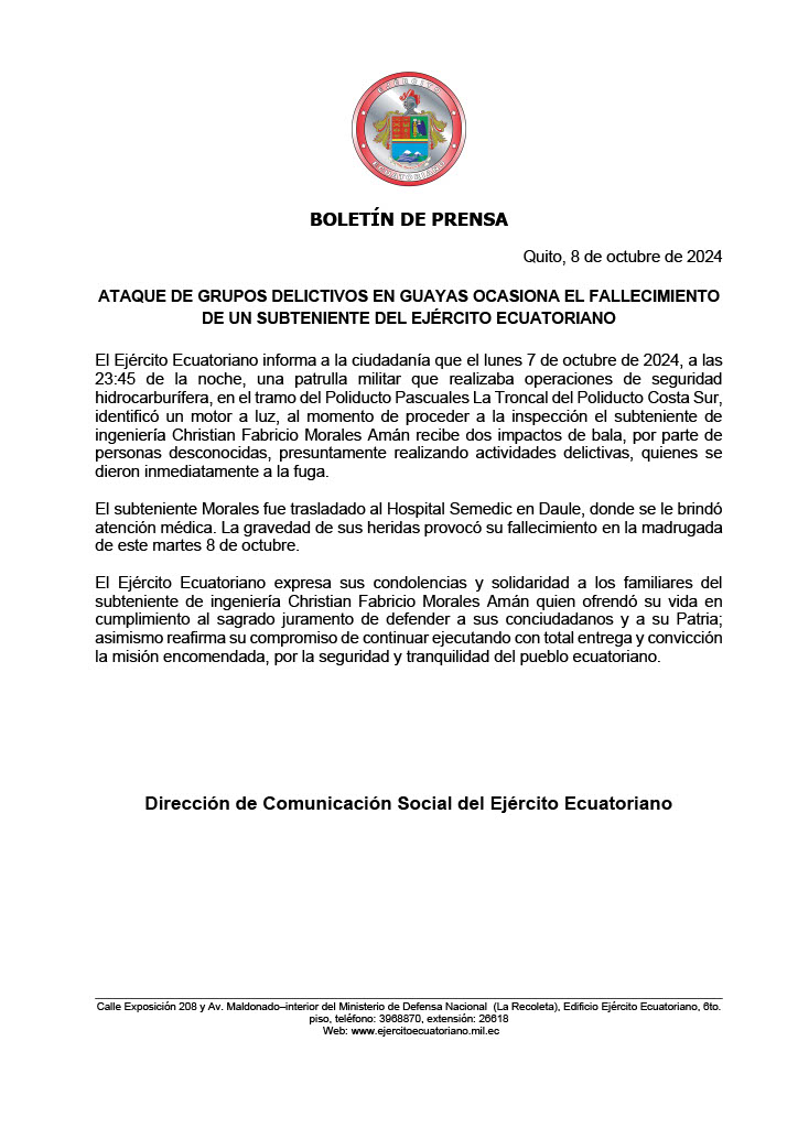 Militar fallecido