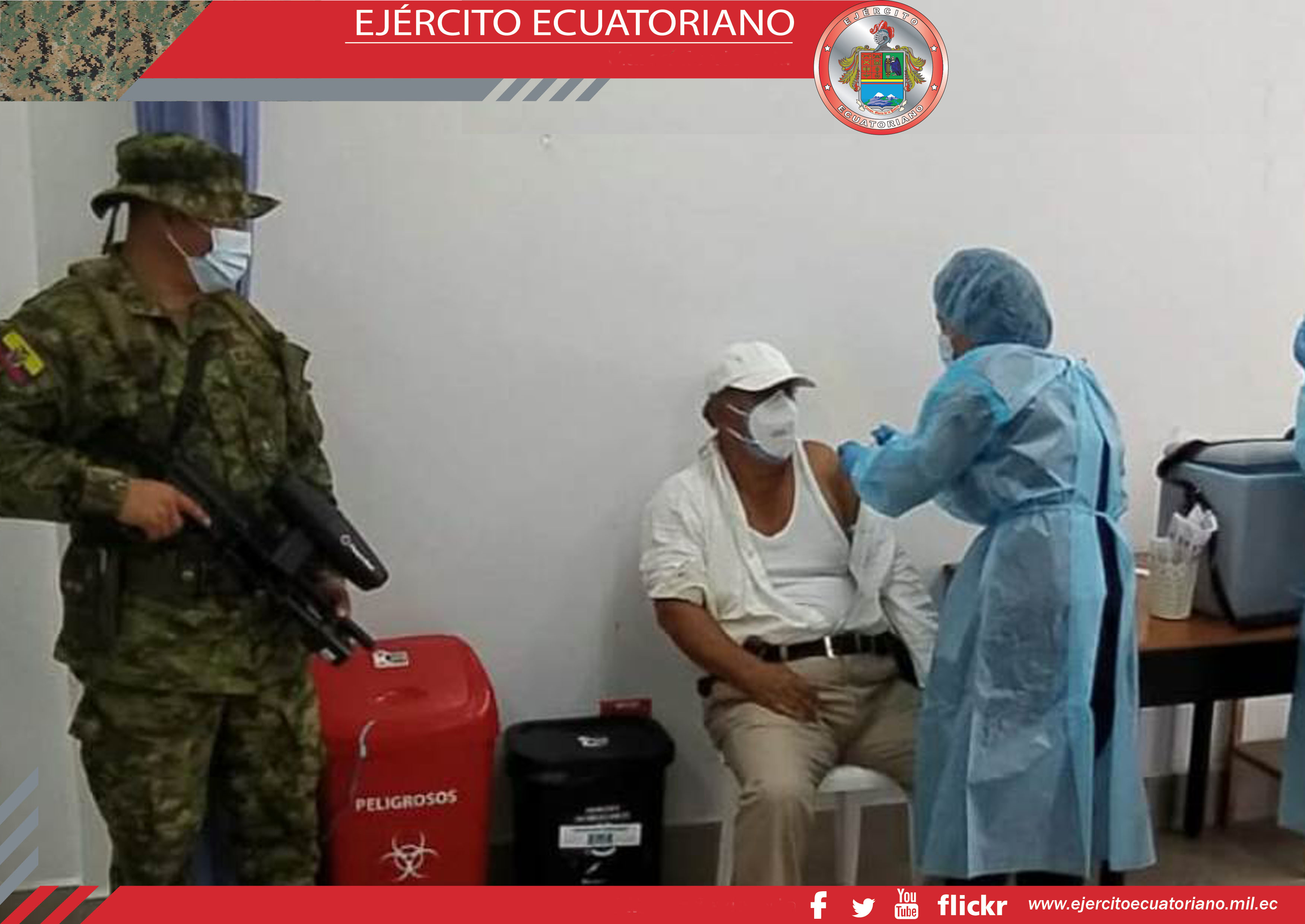 Militares brindan seguridad en jornadas de vacunación a nivel nacional