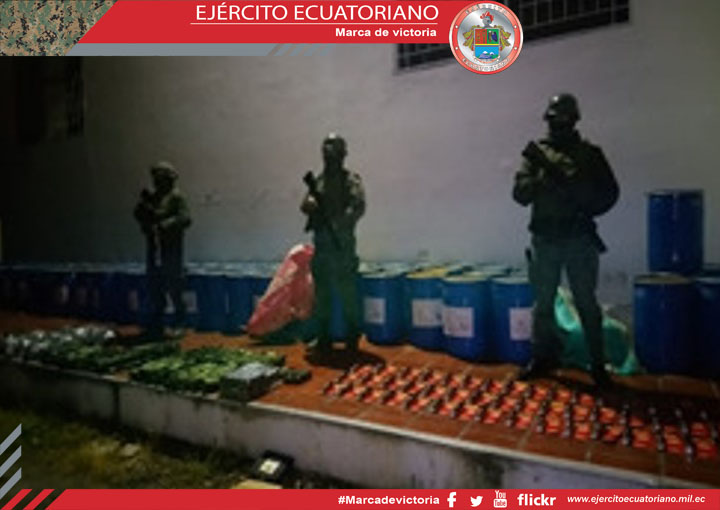 Brigada Andes incautó pertrechos militares de contrabando en Tulcán