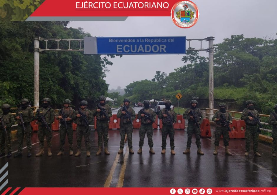 El Ejército Ecuatoriano intensifica controles en la frontera Norte y Sur