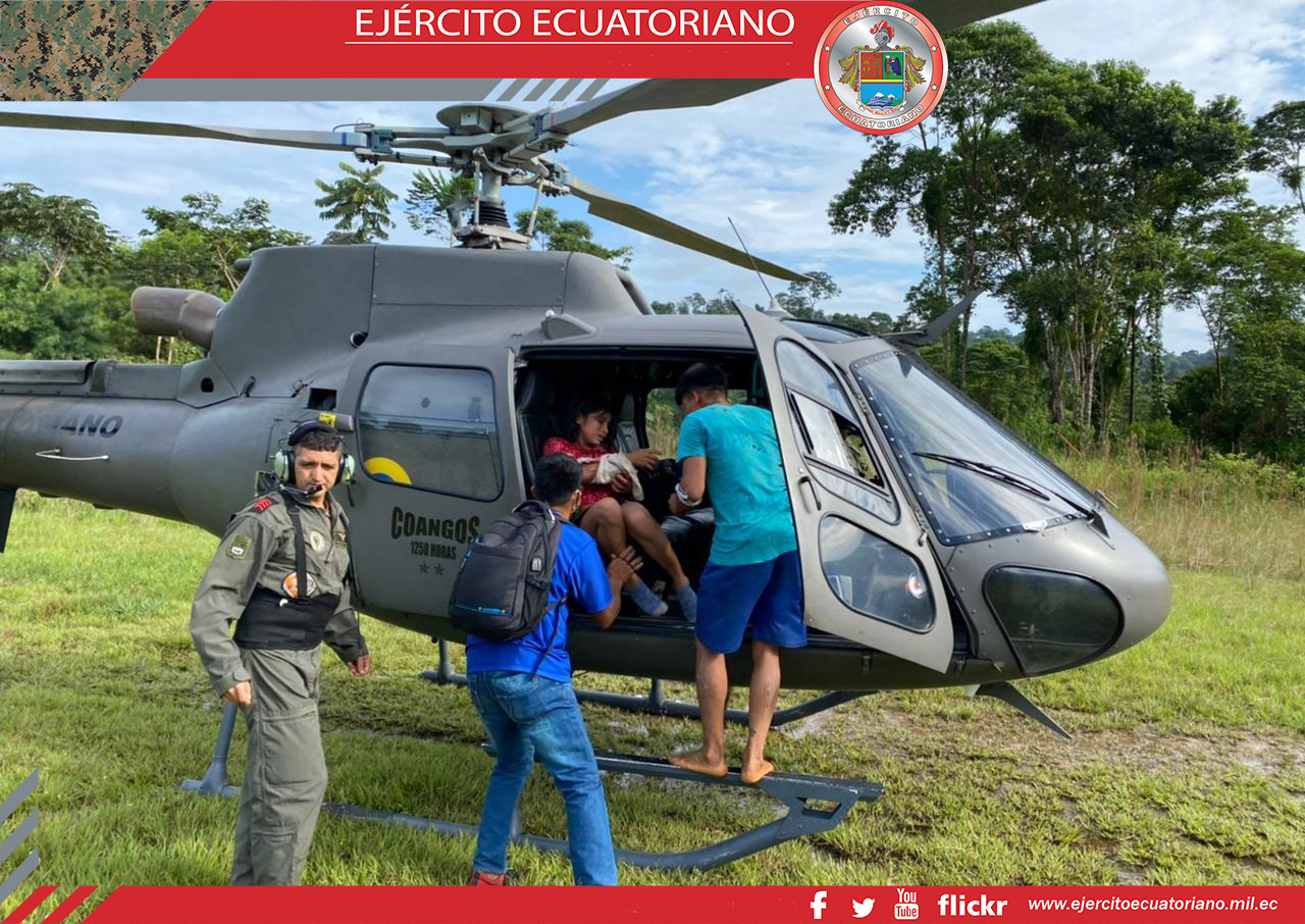 Brigada de Aviación del Ejército realizó evacuación aeromédica en Morona Santiago