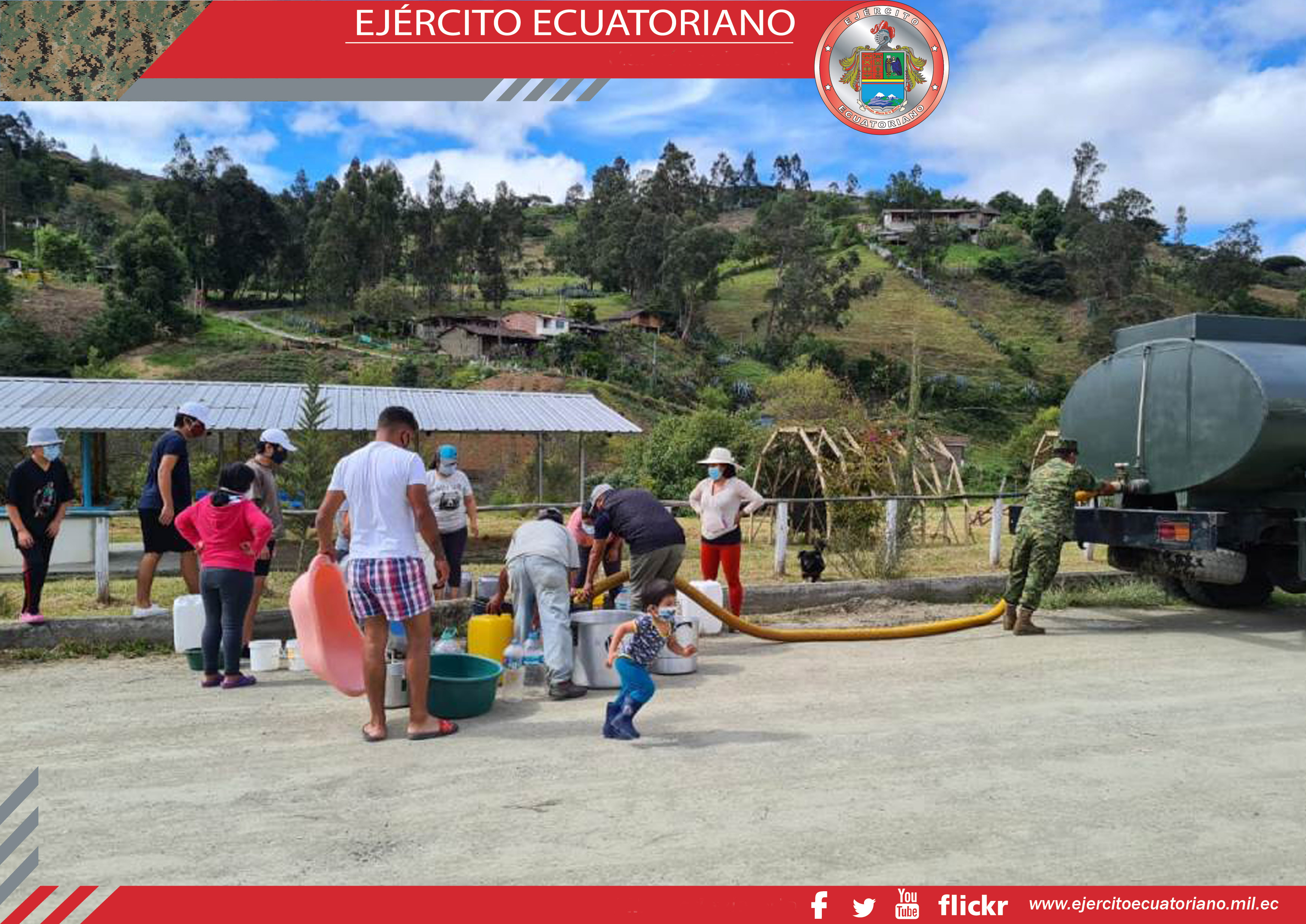 Grupo Cabo Minacho apoya con abastecimiento de agua potable en algunos barrios de Loja