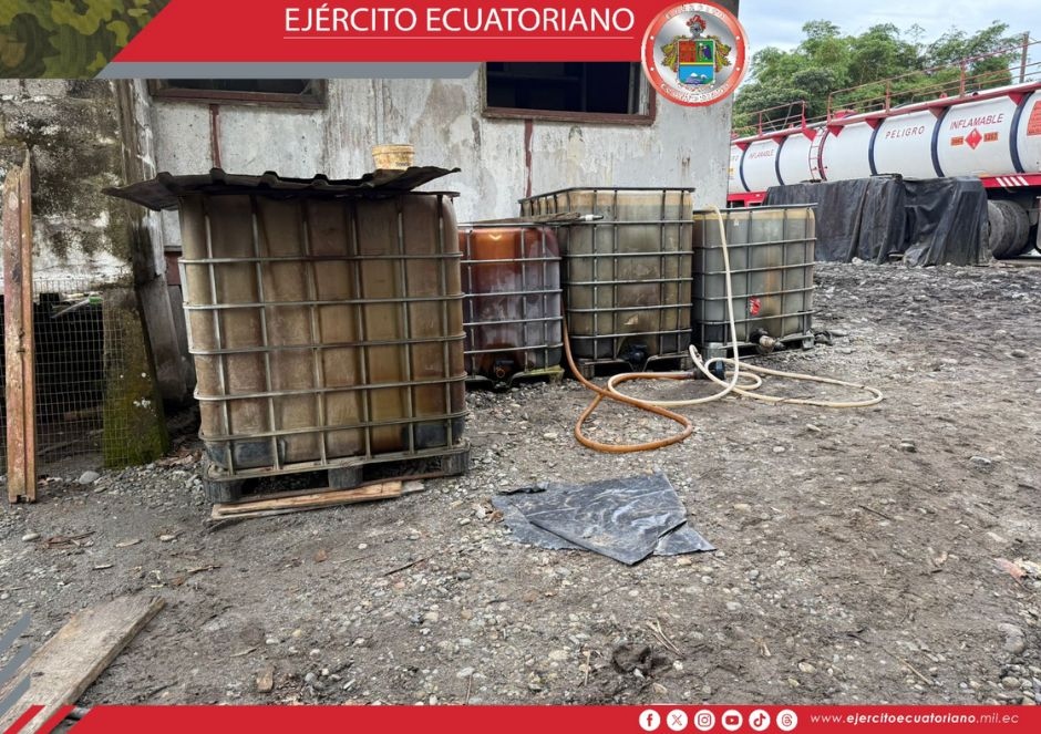 Decomiso de combustible y crudo de petróleo en Orellana
