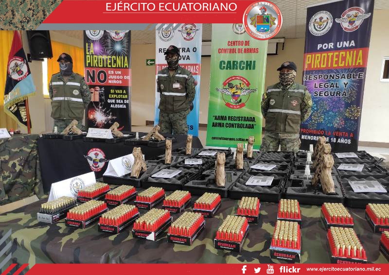 Desde Carchi se evacuarán armas, municiones y accesorios para su destrucción