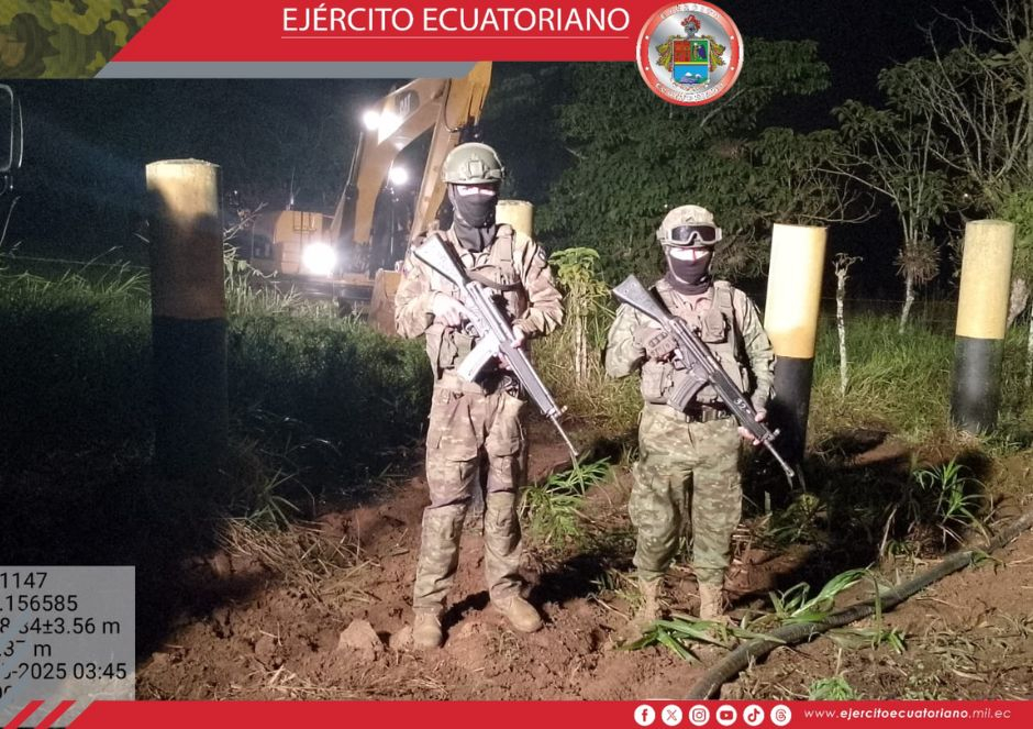 Ejército Ecuatoriano localiza perforación clandestina de hidrocarburos