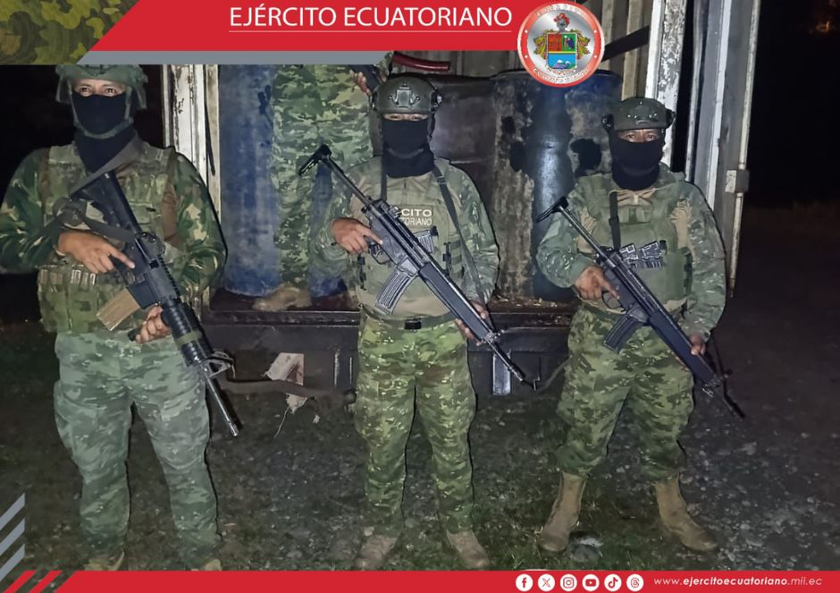Ejército Ecuatoriano refuerza el control hidrocarburifero en la provincia de Sucumbíos