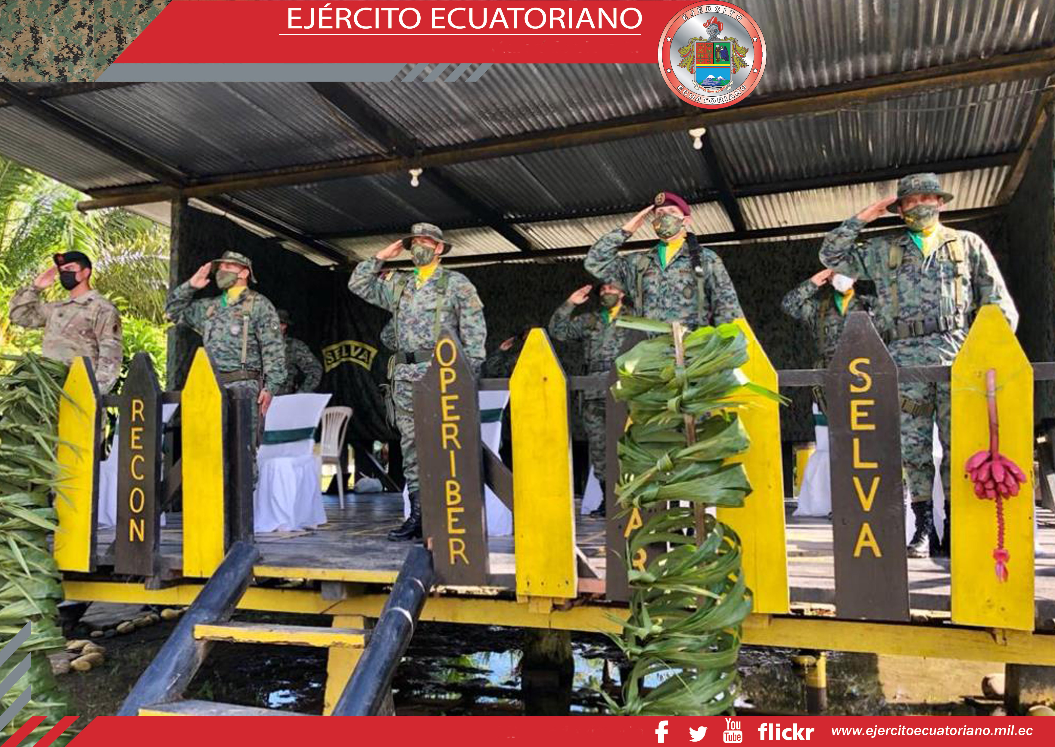 Inicia entrenamiento en selva con militares de los ejércitos de Ecuador y Estados Unidos