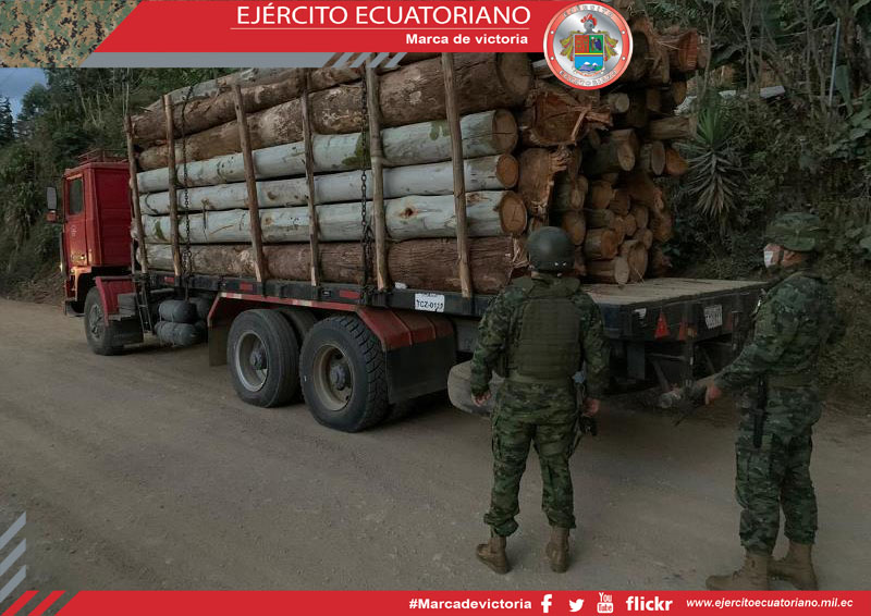 Militares retuvieron camión que transportaba madera de forma ilegal