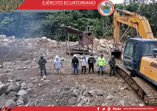 Operación de control minero se ejecutó en la provincia de Napo