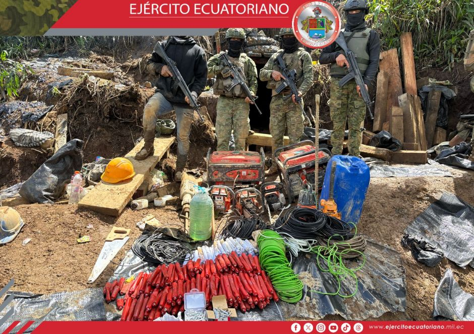 Continúan las operaciones contra la minería ilegal en Carchi