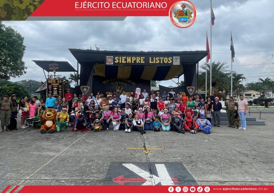 Personal militar agasajó a niños de la provincia de los Ríos