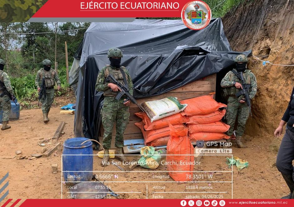 Efectivos militares decomisaron material ilegal en la Zona Minera Norte