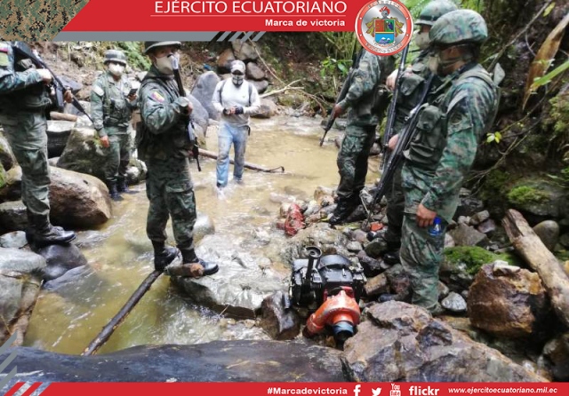 Las Fuerzas Armadas encuentran cinco campamentos mineros ilegales