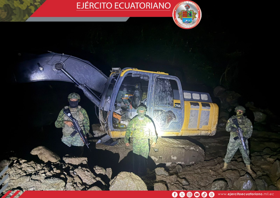 Ejército Ecuatoriano intensifica lucha contra la minería ilegal en Zamora Chinchipe