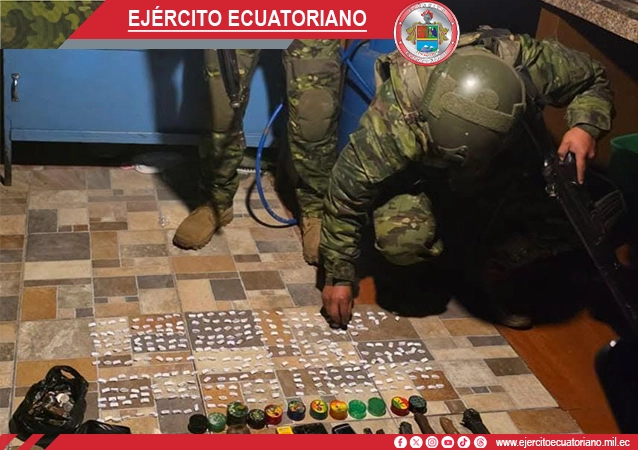 Ejército Ecuatoriano afecta actividades ilícitas en el sector de Toctiuco en Quito.