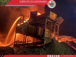 Ejército Ecuatoriano neutraliza actividades de minería ilegal en Gualaquiza