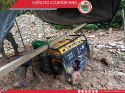 Continúan las operaciones militares en contra de las estructuras criminales dedicadas a la minería ilegal en Napo 