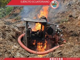 Ejército golpea a la minería ilegal en Morona Santiago
