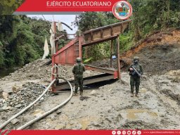 Ejército golpea a la minería ilegal en Morona Santiago